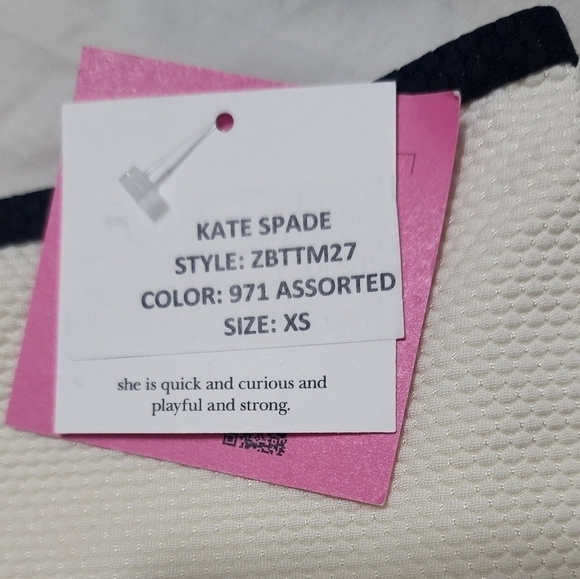 NWT Kate Spade New York Textured High-Waist Bikini Bottoms size XS - Picture 3 of 6